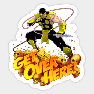 Mortal Kombat Scorpion Get Over Here Sticker